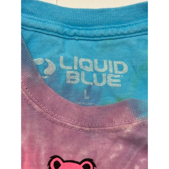 Liquid blue Grateful Dead dancing spiral bears graphic t shirt tie dye L band - Picture 4 of 6